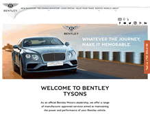 Tablet Screenshot of bentleytysons.com